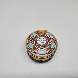 halcyon days enamels Christmas 1996 trinket box